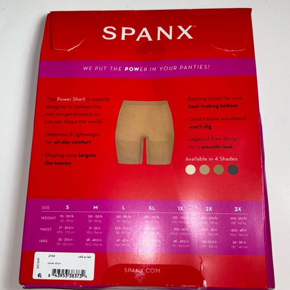 spanx power short Cafe S NWT - Picture 4 of 7
